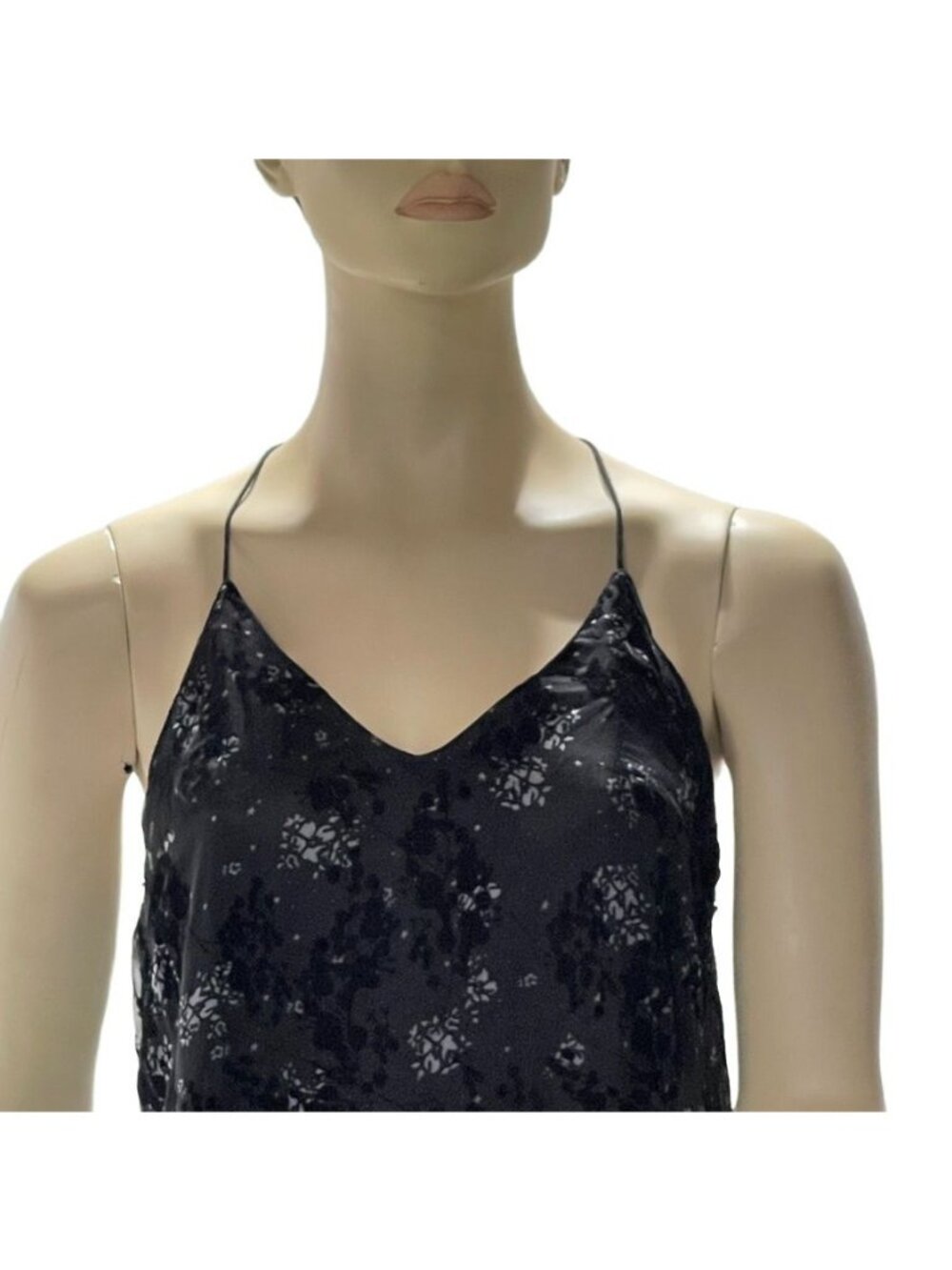 Sugar + Lips Black Lace Maxi Dress S Sleeveless V-Neck Back Detail New - Picture 8 of 16
